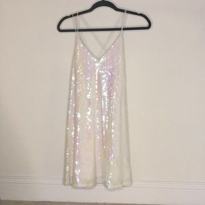 L’Atiste by Amy White Sequin Dress - like new!